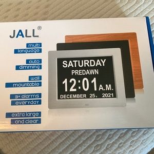 Large Display JALL Digital A.M./P.M. Clock Calendar, Ideal for Seniors